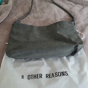 8 Other Reasons Charcoal Shoulder Bag NWOT